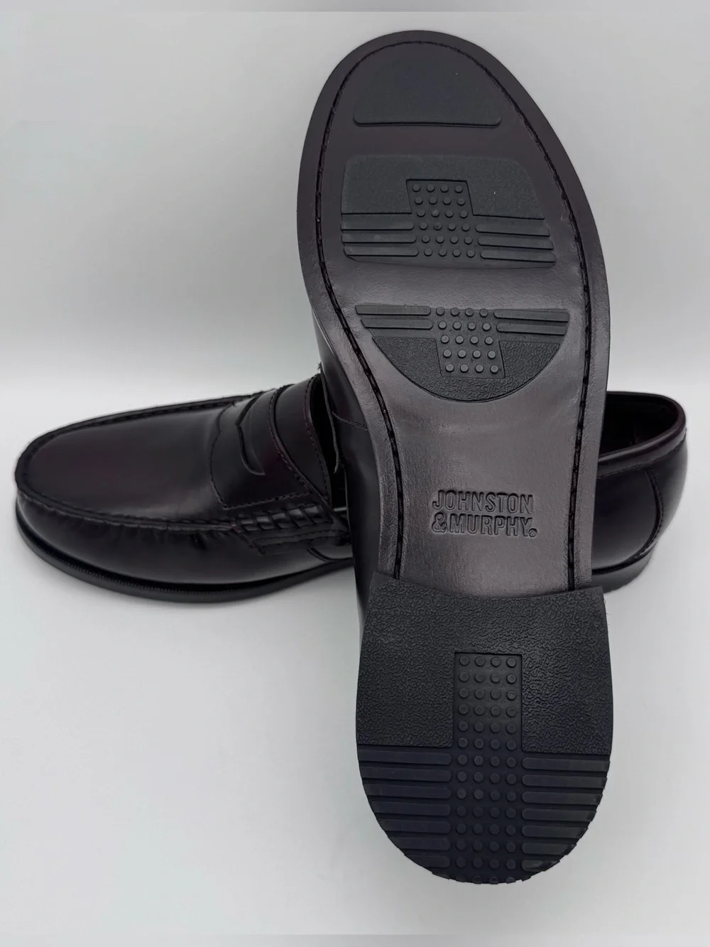 Johnston & Murphy Pannell Penny Loafer Burgundy Leather Men's Size 9 M New NWOB
